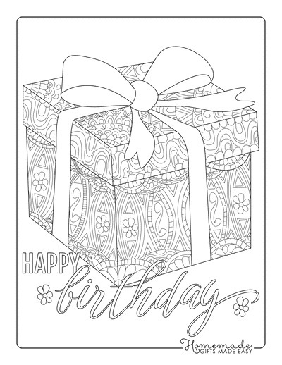 Free happy birthday coloring pages for kids