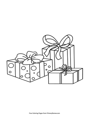 Christmas presents coloring page â free printable pdf from