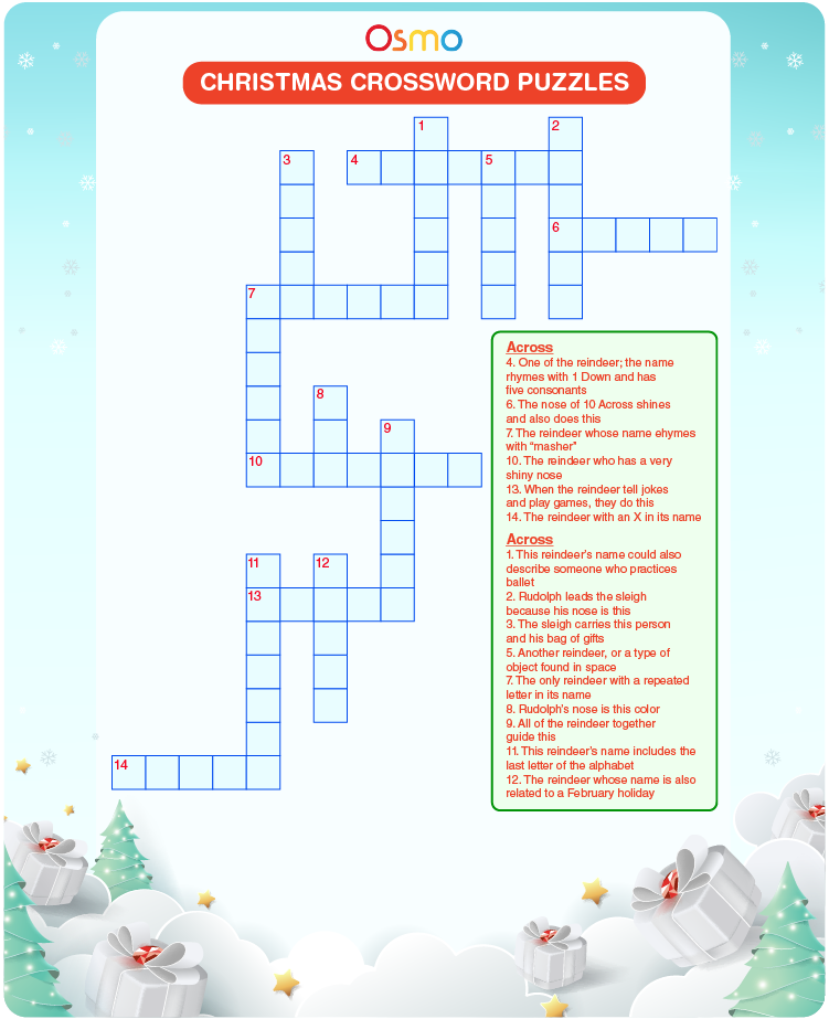 Christmas crossword puzzles download free printables