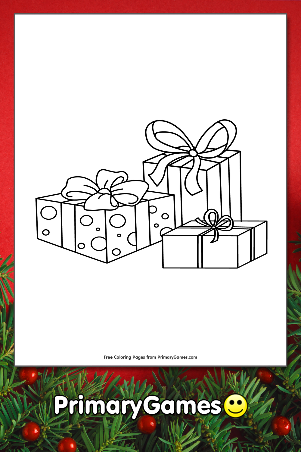 Christmas presents coloring page â free printable pdf from