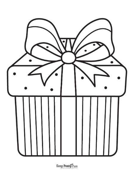 Printable presents coloring pages