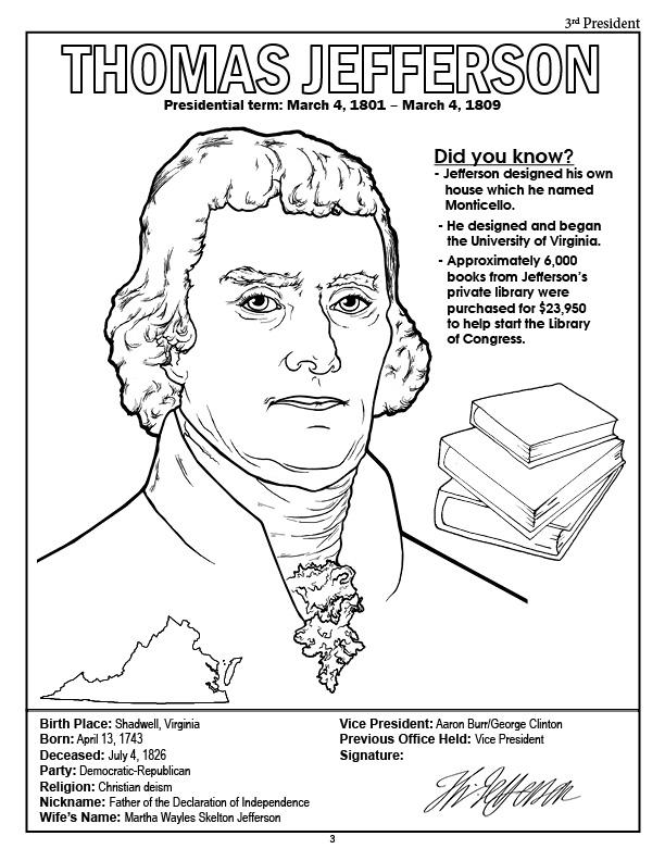 American presidents coloring book