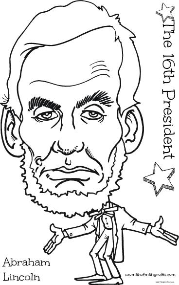 The th president abraham lincoln coloring page