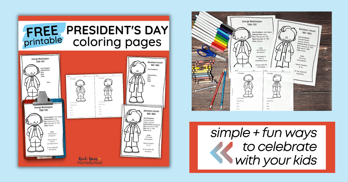 Presidents day coloring pages free ways to celebrate