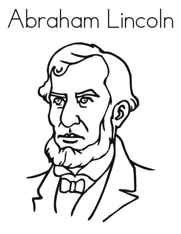 President abraham lincoln coloring page