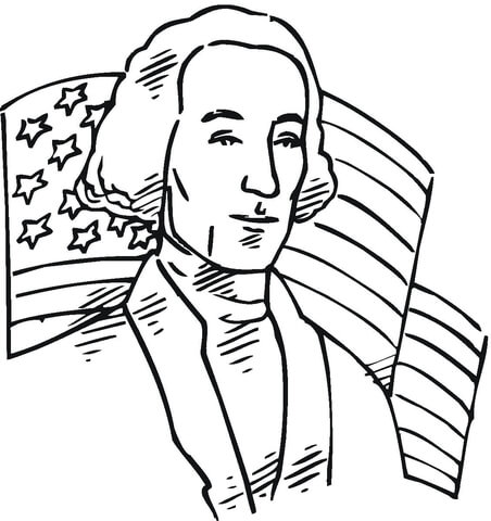 George washington first president of the usa coloring page free printable coloring pages