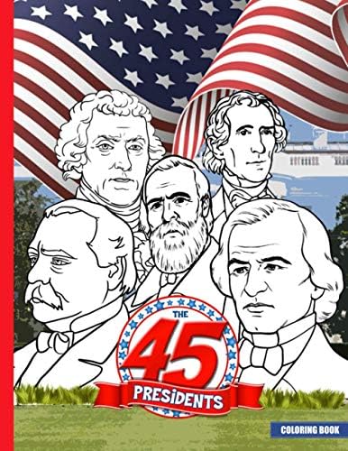 The presidents coloring book coloring pages exclusive artistic illustrations books