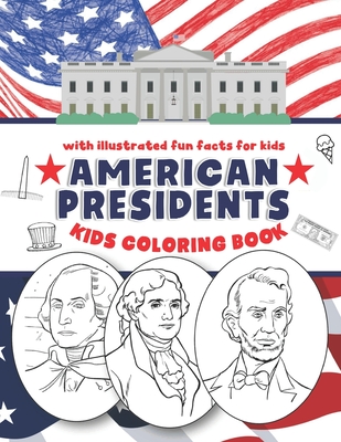 Usa presidents coloring book for children paperback face in a book