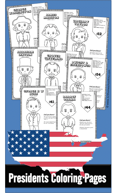 Free us presidents coloring pages