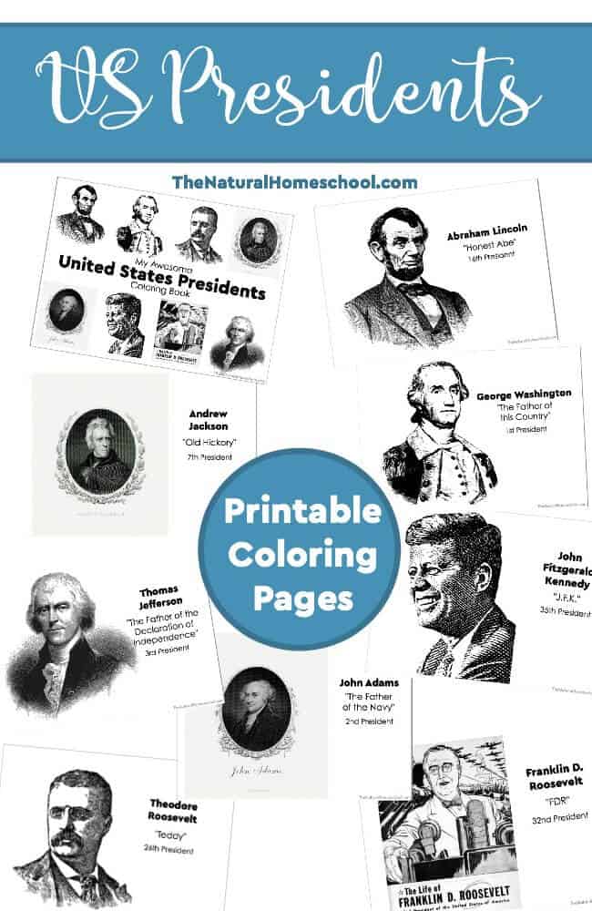 Us presidents coloring pages for kids free printable book