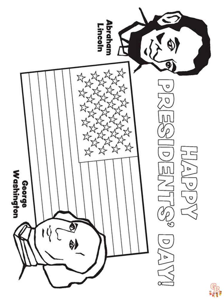 Presidents day coloring pages educational activities for kids