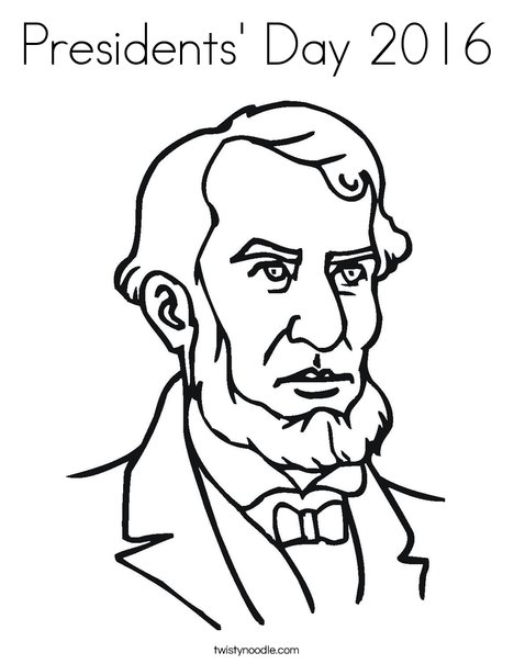 Presidents day coloring page