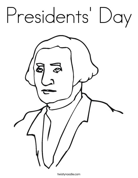 Presidents day coloring page