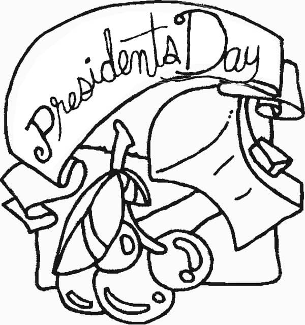 Presidents day picture coloring page