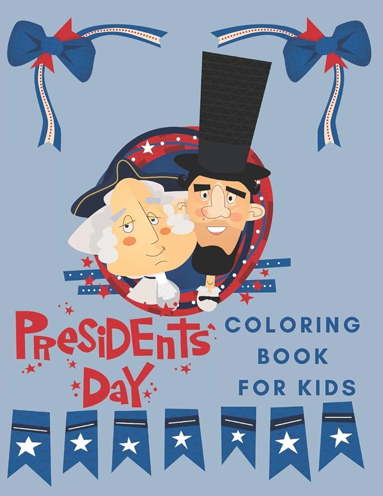 Presidents day coloring book for kids brooke mary books