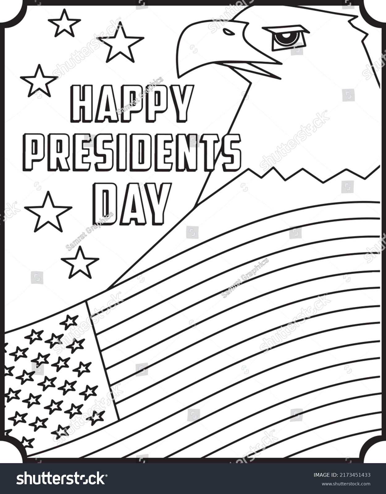 Happy usa president day coloring pages stock vector royalty free