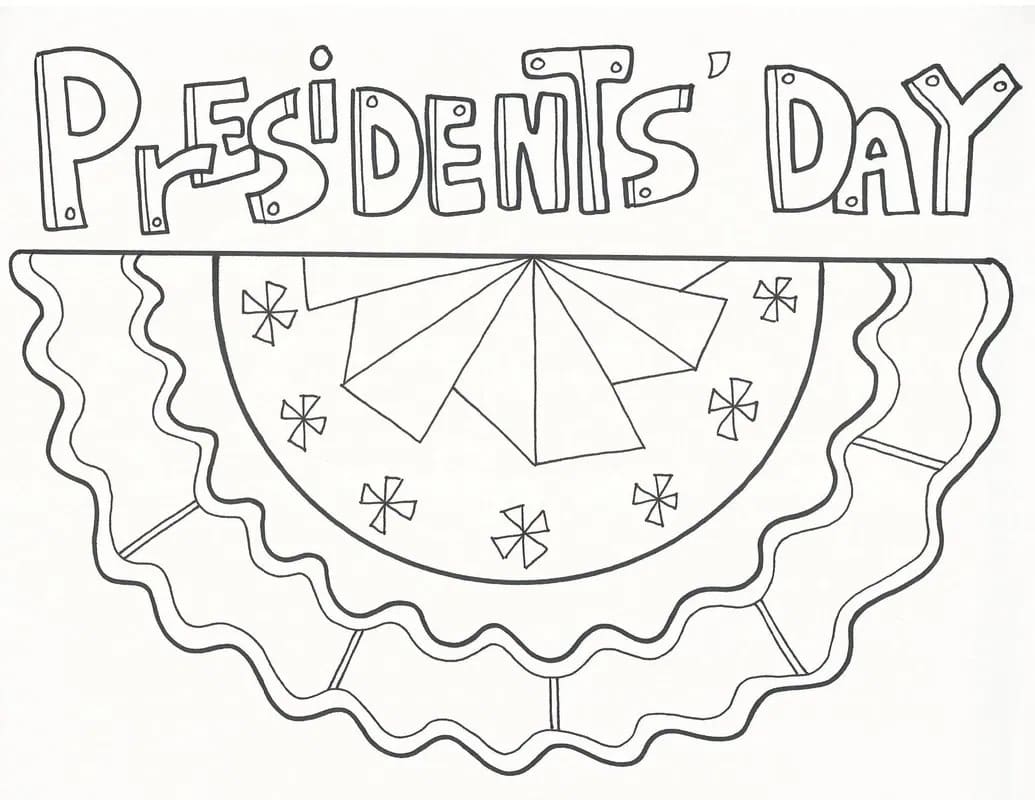 Free presidents day coloring page