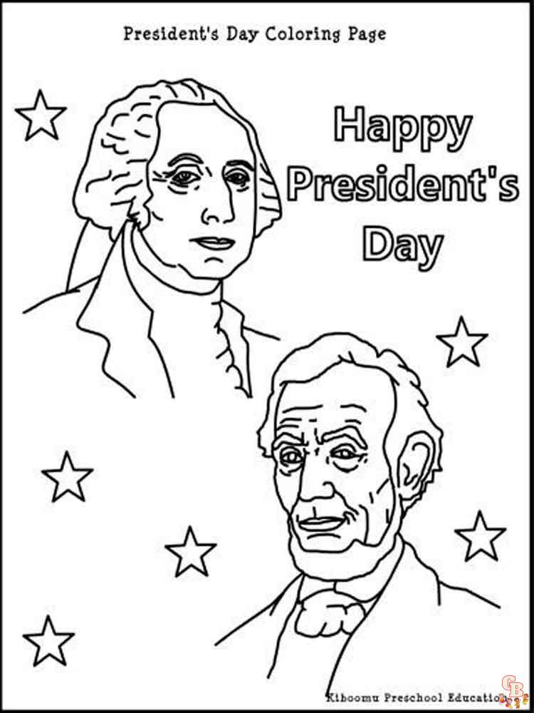 Presidents day coloring pages educational activities for kids