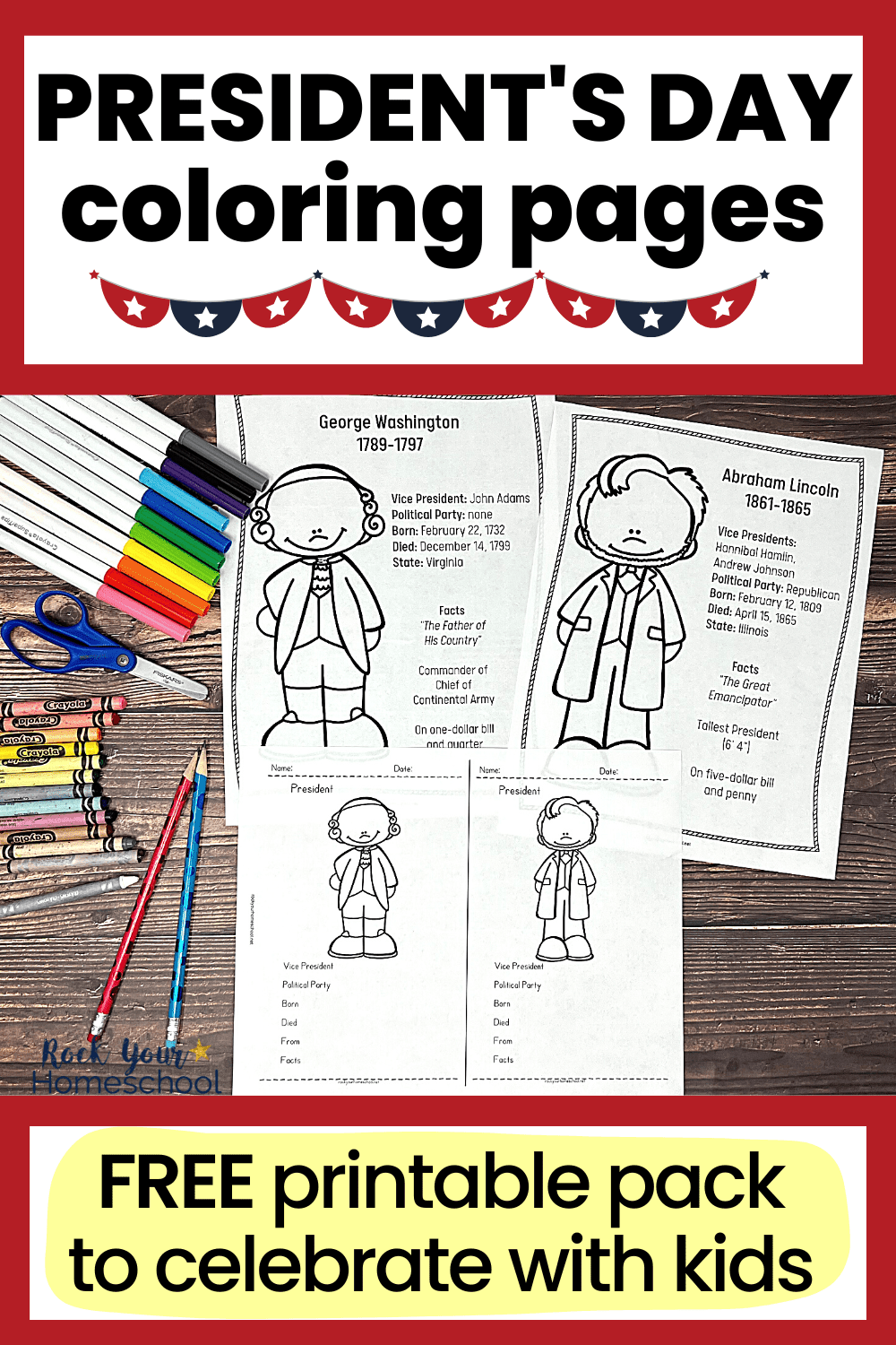 Presidents day coloring pages free ways to celebrate