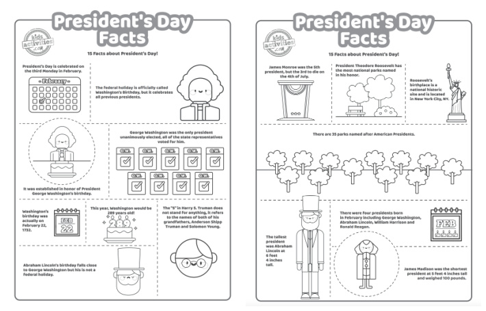 Printable fun facts about presidents for presidents day kids activities blog