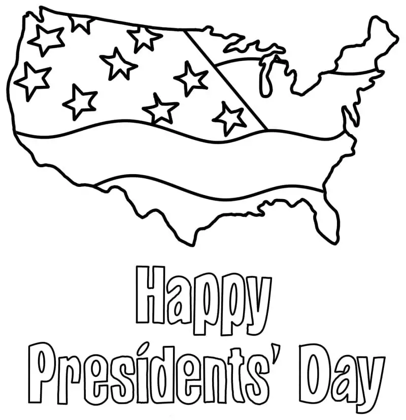 Presidents day coloring page