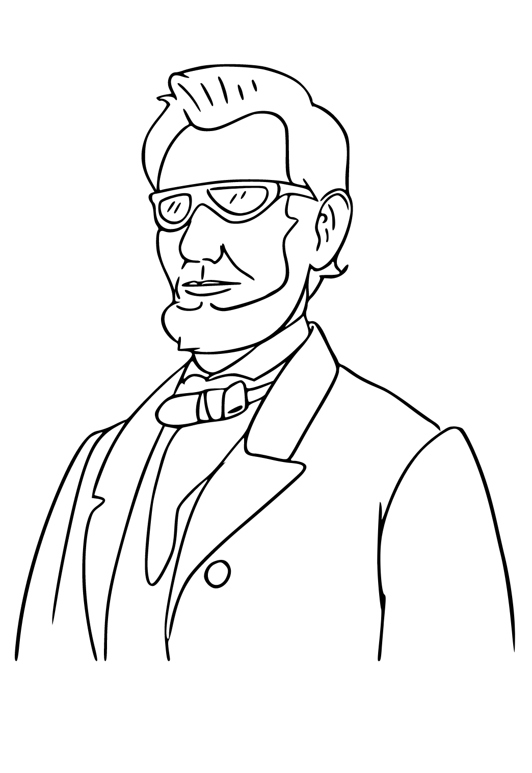 Free printable presidents day style coloring page for adults and kids