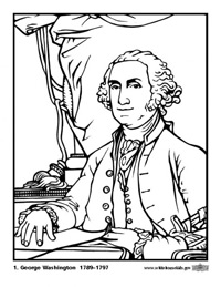 George washington coloring page