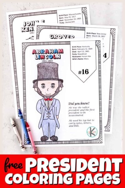 Ð free printable president coloring pages w interesting facts