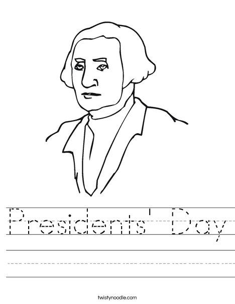 Presidents day worksheet