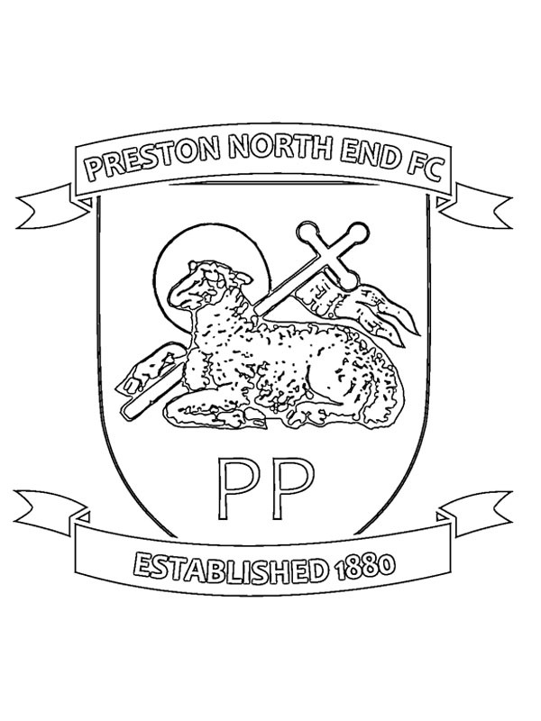 Preston north end fc coloring page