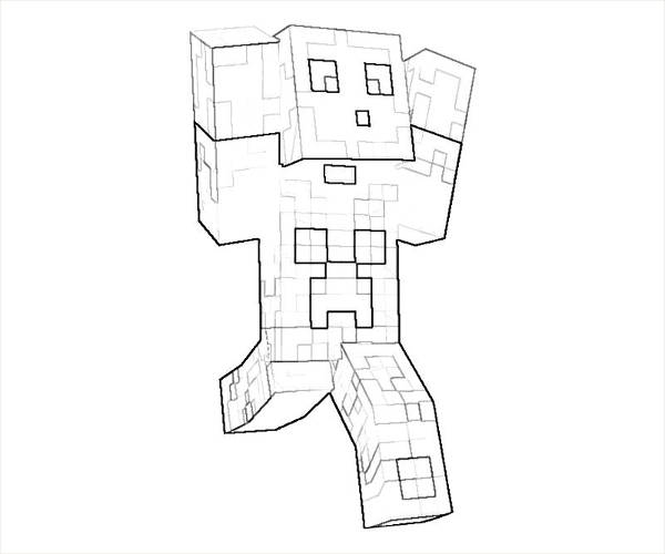 Free minecraft coloring pages in ai