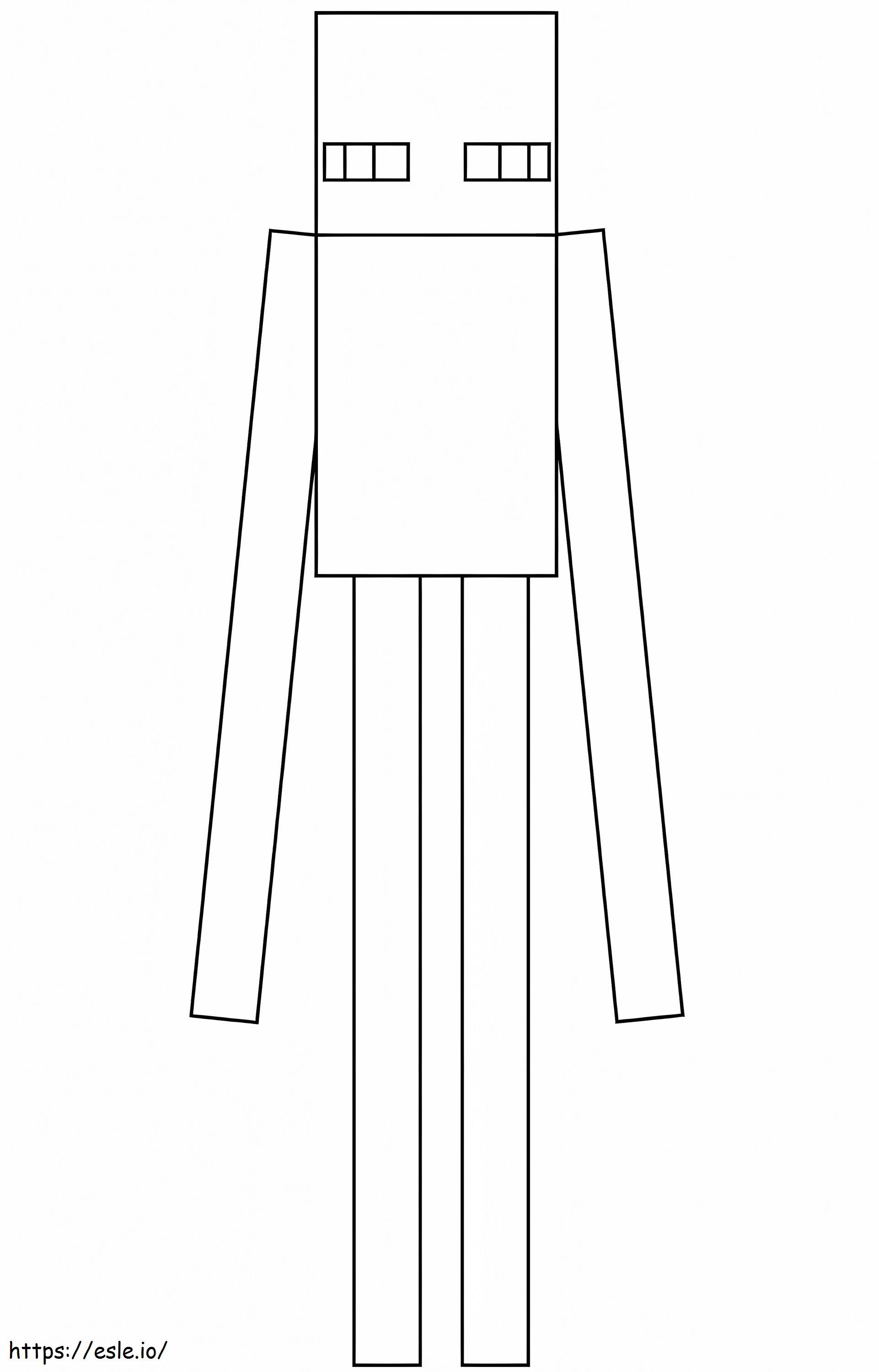 Ender man x coloring page