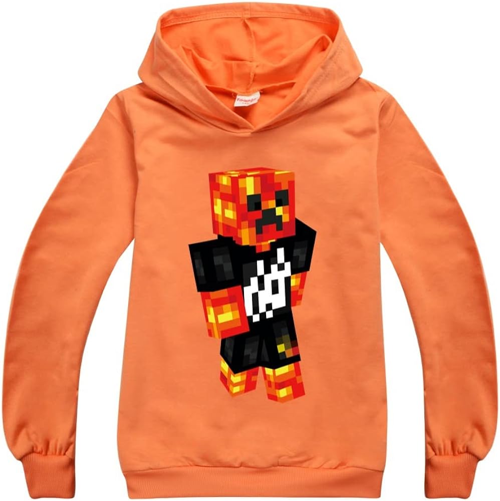 Inpets preston playz fashion kids hoodie youth youtube fire nation gamer flame sweatshirt for kids prestonplayz merch orangecm years years clothing shoes accessories