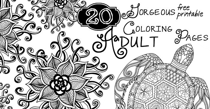 Gorgeous free printable adult coloring pages