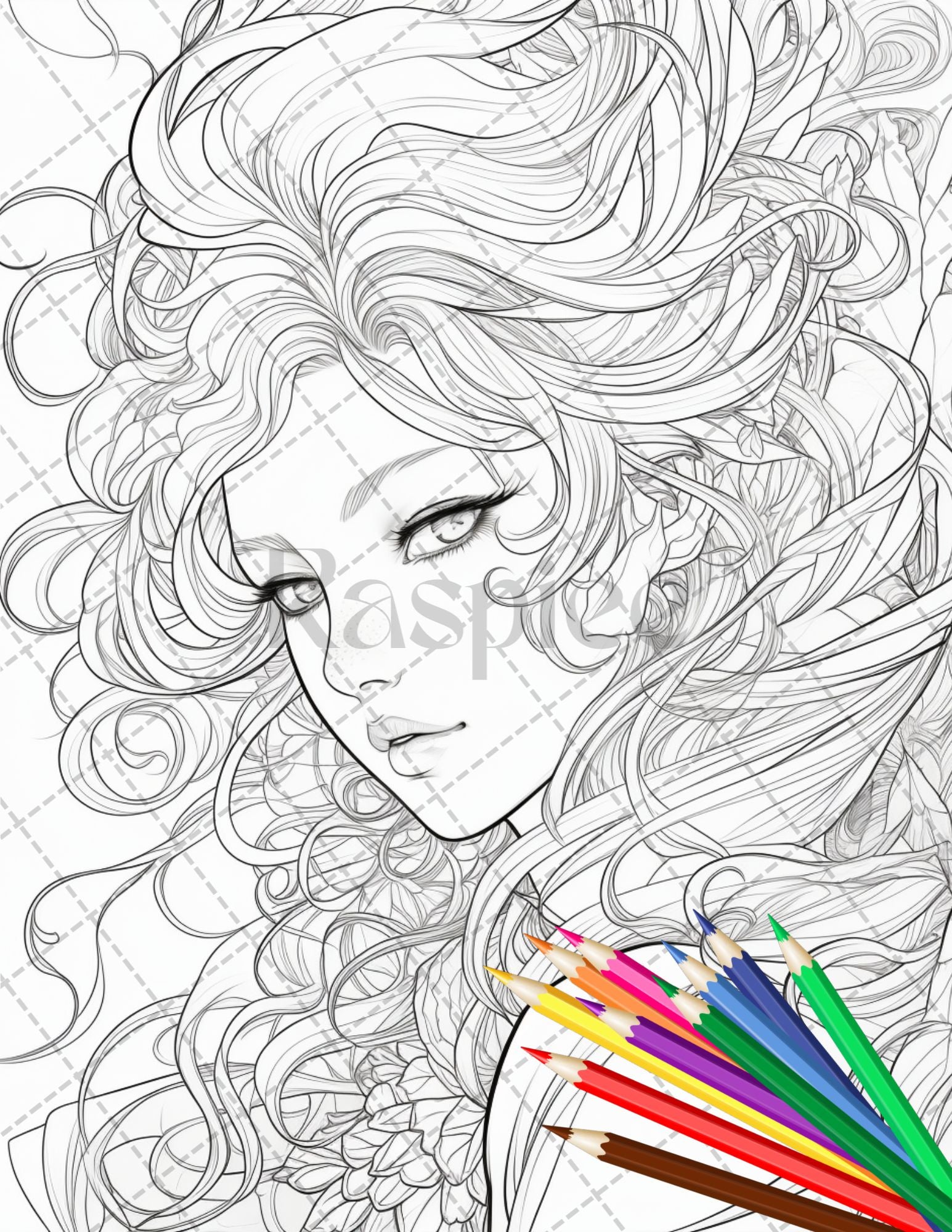 Anime fairy girl printable coloring pages for adults cute fairy gr â coloring