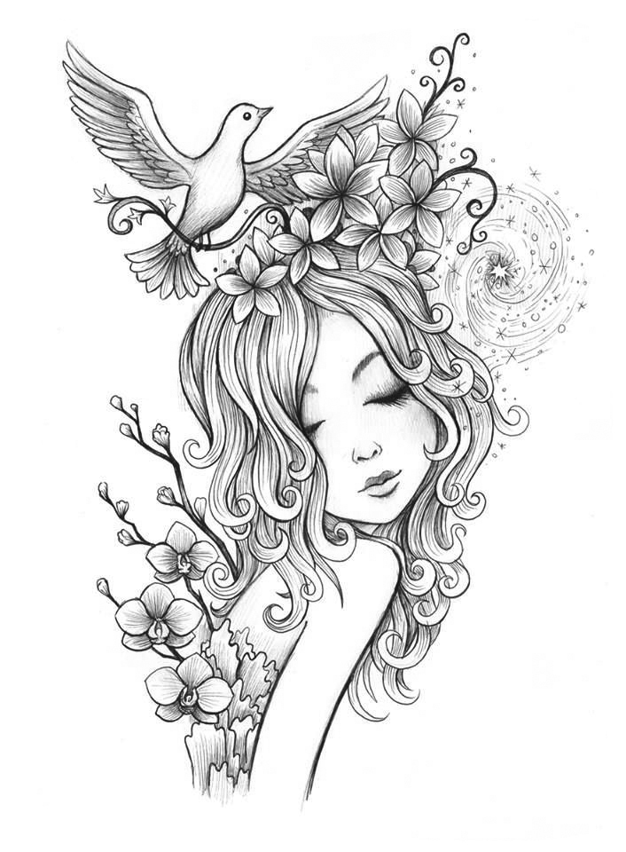 Fairy coloring pages for adults