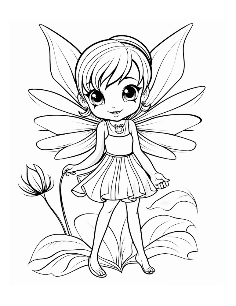 Free printable fairy coloring pages