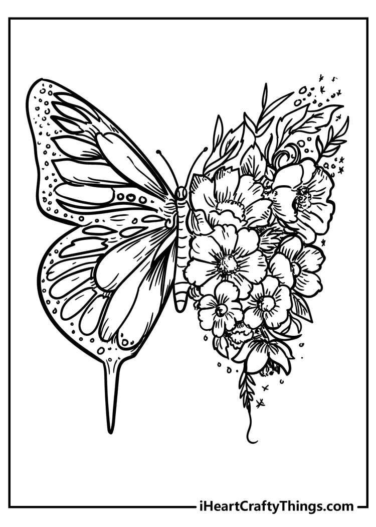 Flower coloring pages free printables