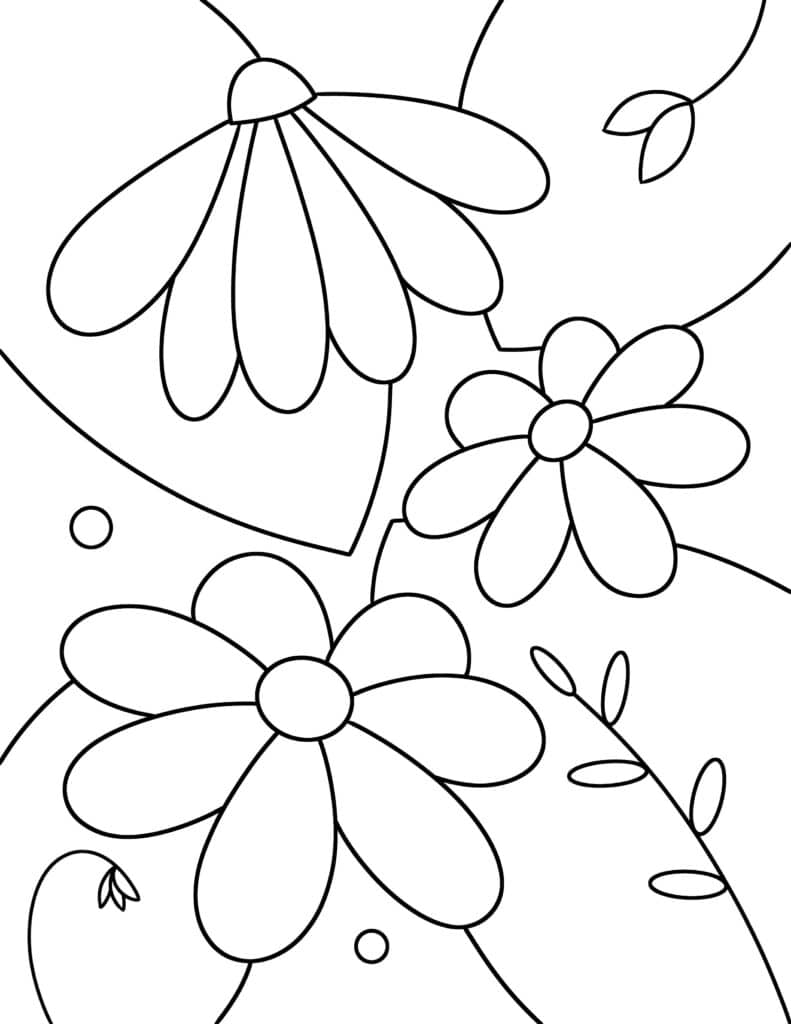 Coloring pages for flowers â the hollydog blog