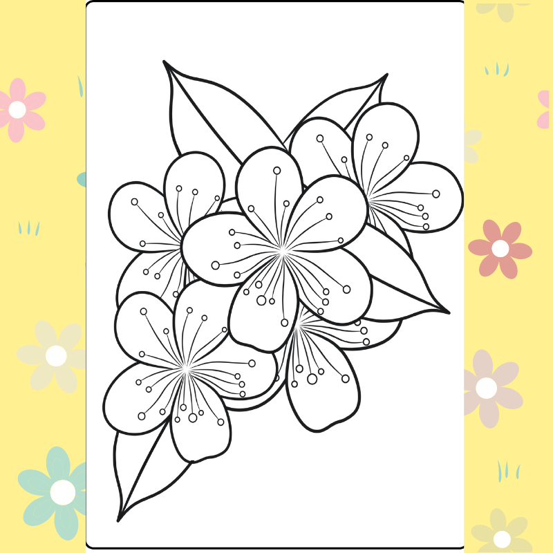 Flower coloring pages