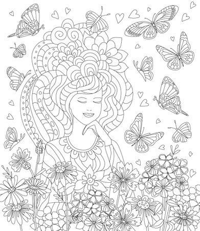 Whimsical adult coloring page stock illustrations cliparts and royalty free whimsical adult coloring page vectors