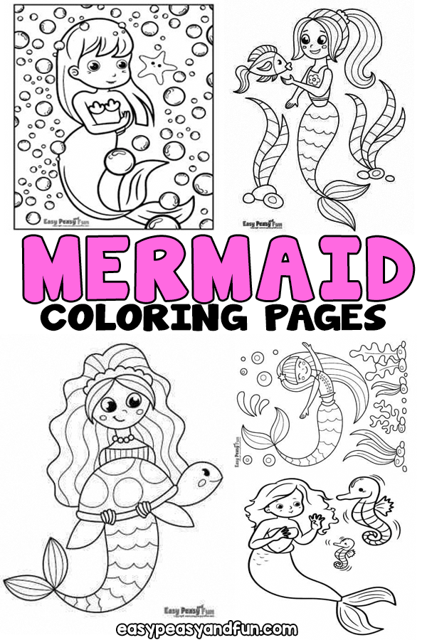 Mermaid coloring pages