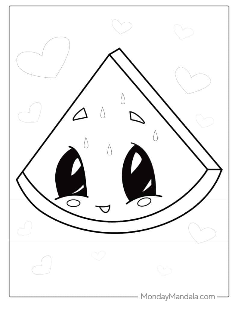 Kawaii coloring pages free pdf printables