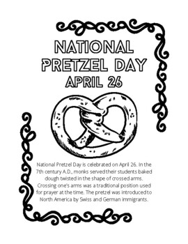 Pretzel coloring tpt