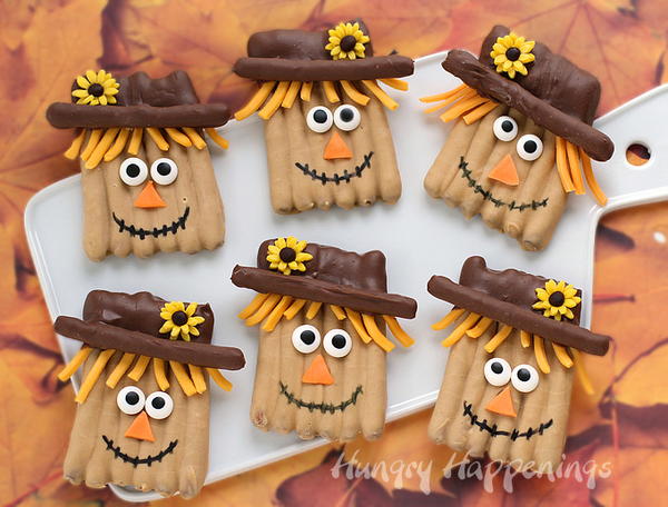 Pretzel scarecrow thanksgiving recipe