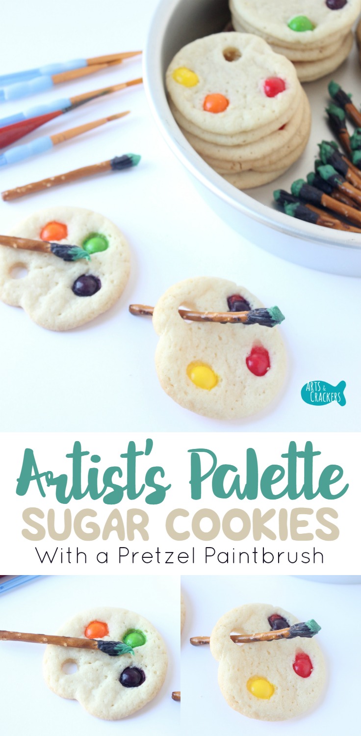 Artist palette sugar cookies edible craft and party snack