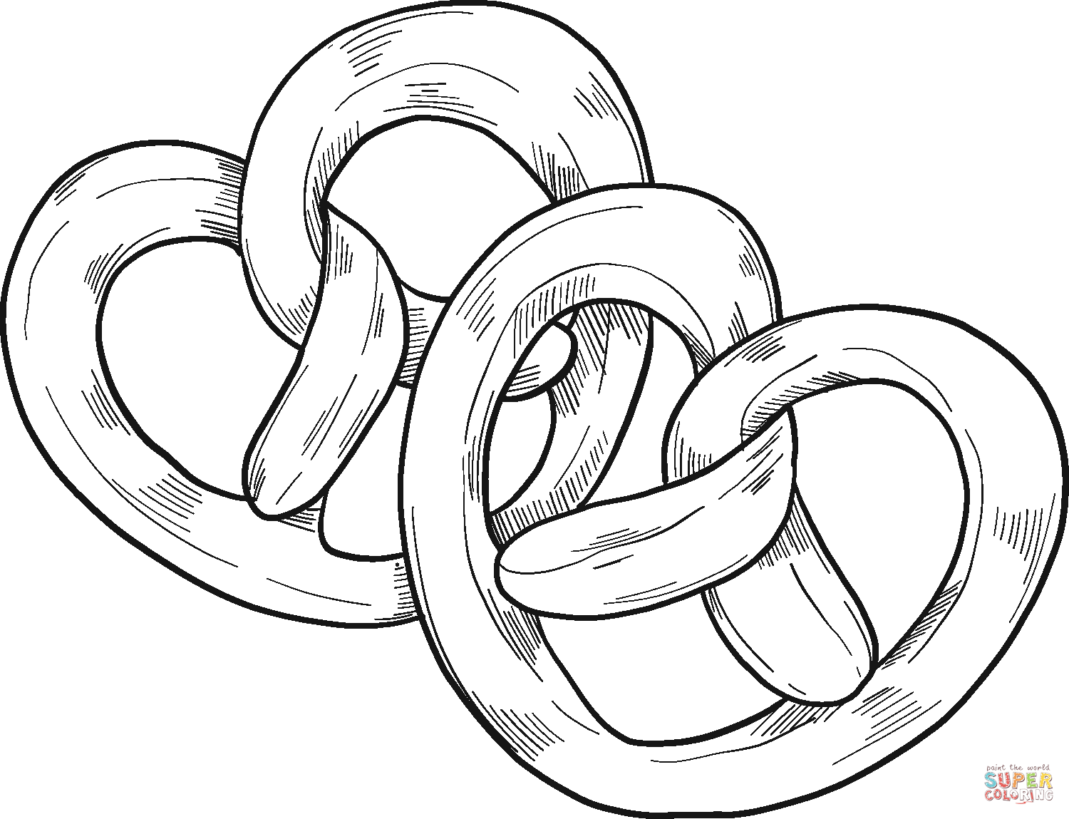 Pretzels coloring page free printable coloring pages