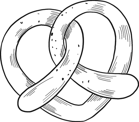 Pretzel coloring page free printable coloring pages