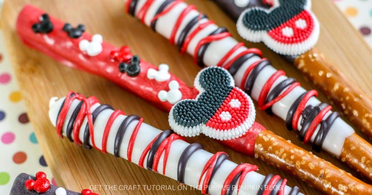 Mickey mouse pretzel rods