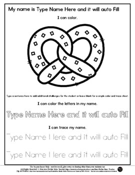 Pretzel coloring tpt